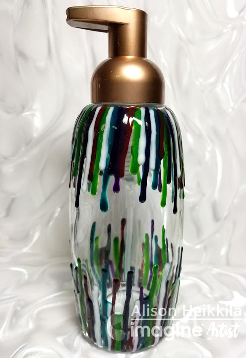 See How to Upcycle an Ordinary Soap Dispenser using StazOn Studio Glaze