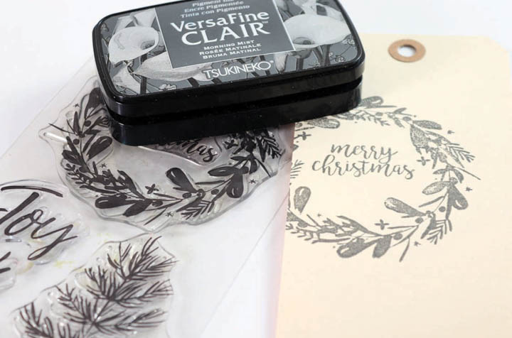 Create an Elegant Christmas Tag with Grey Ink | Imagine Blog