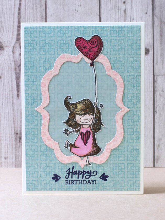 Layering vellum on patterned paper