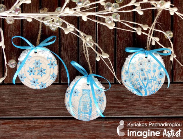 Learn How to Make Wood Slice Holiday Ornaments