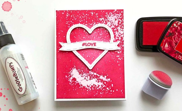 Create a Valentines with Emboss Resist Using Goosebumps Spray and VersaFine Clair 
