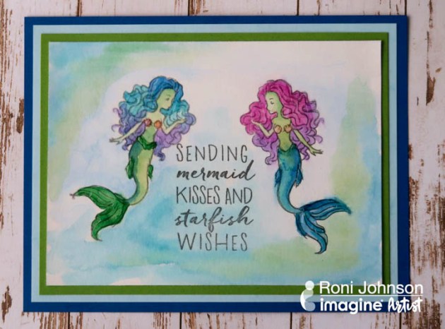 Use a Mirror Technique to Create a Cute Mermaid Card