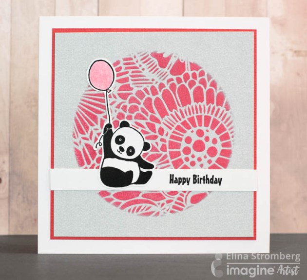 Use a Beautiful Coral Color on These Cute Panda Birthday Cards