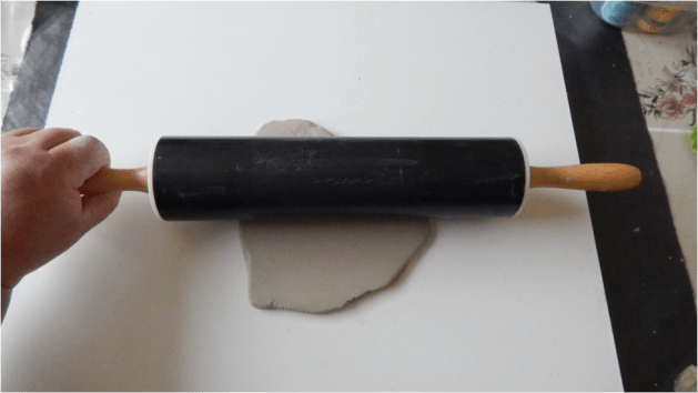 You can use a roller used roll out dough or use a clay roller.