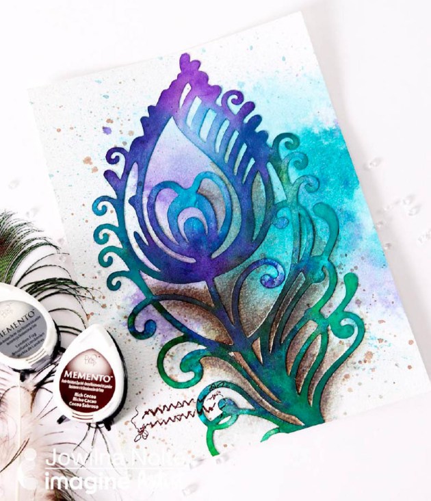Make a Peacock Feather Design with All-Purpose Inks