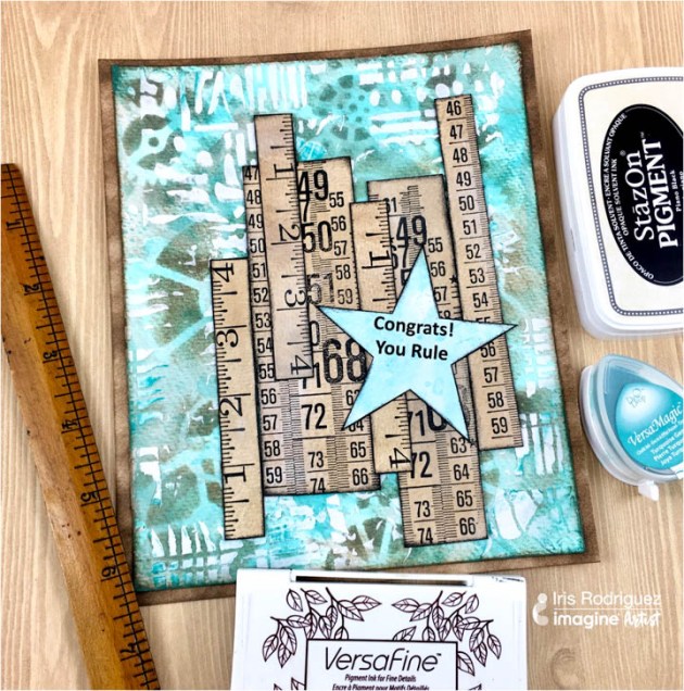 Use Different Inks to Make a Congrats Graduation Card