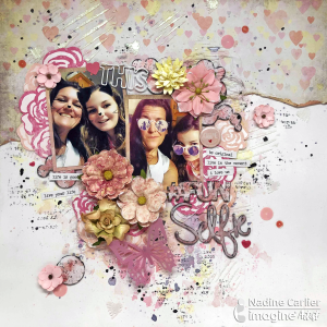 Selfie Mixed Media Layout by Nadine Carlier IC