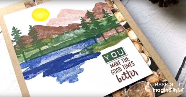Create a Father's Day Scenic Card with VersaFine Clair Inks