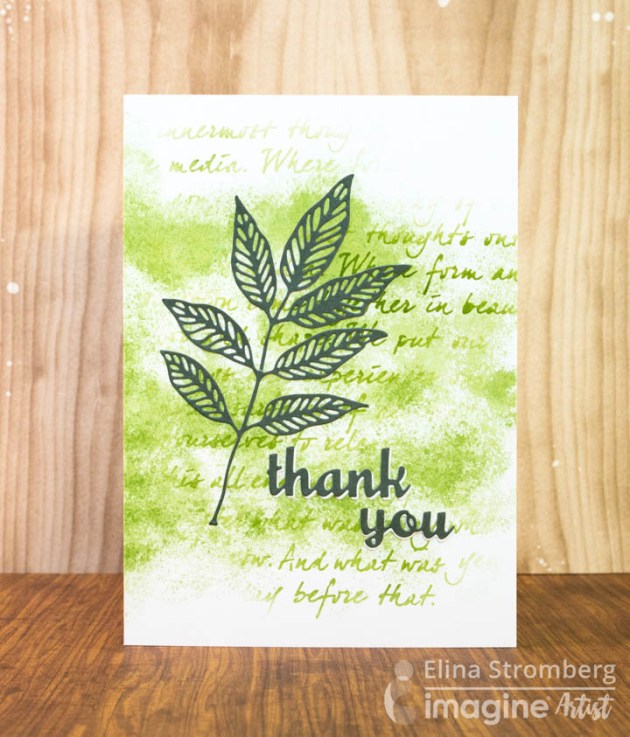 Create a Watercolor Effect for a Thank You Card
