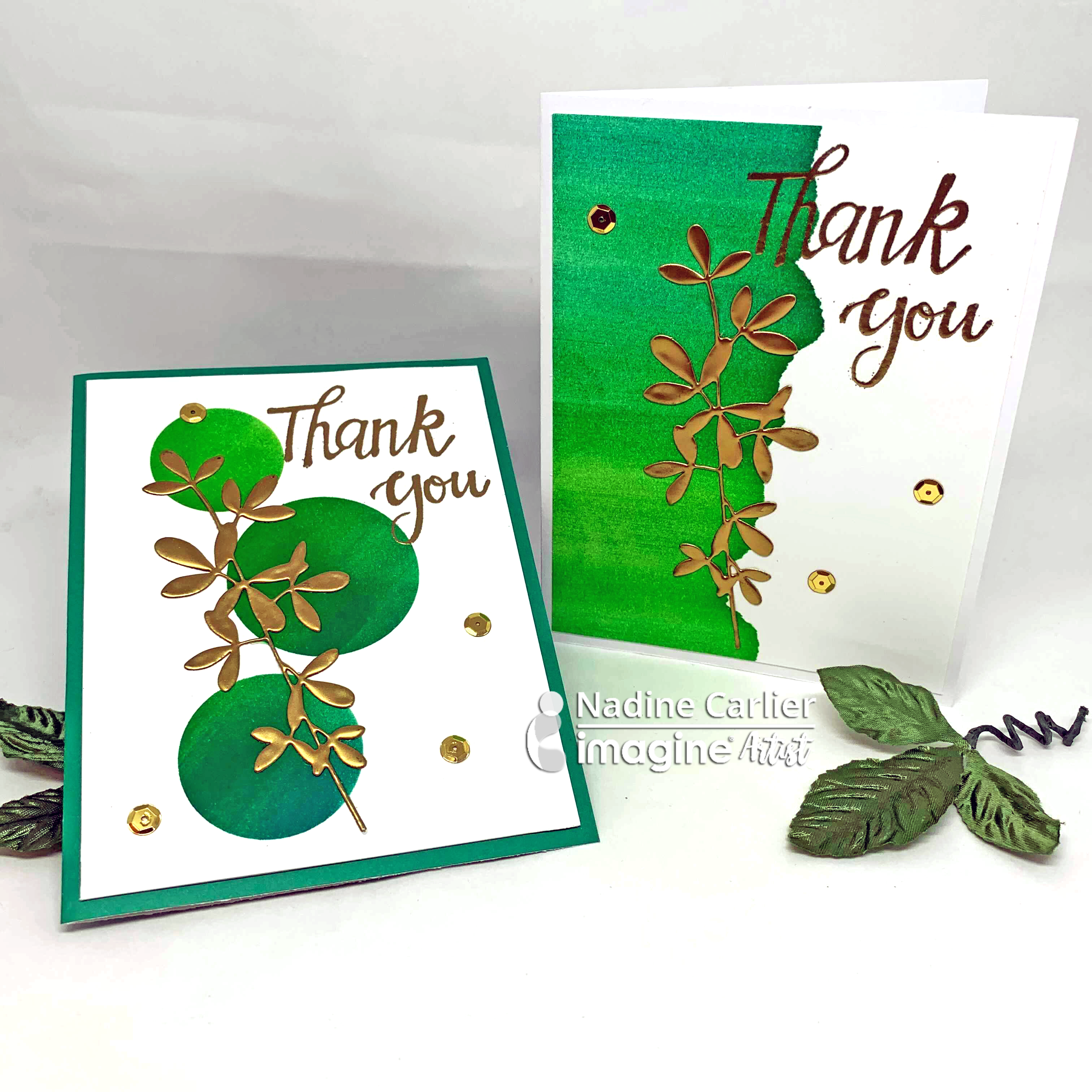 Green Ombre Card by Nadine Carlier IC