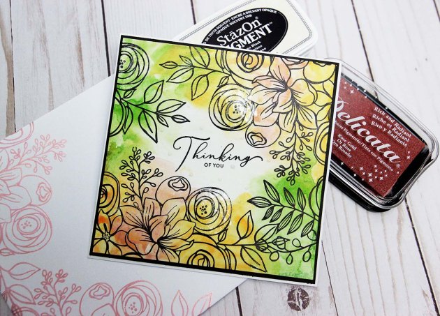 Learn How to Make a Watercolor Thinking of You Card with Pigment Ink