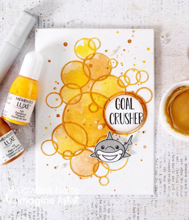 Learn How To Create A Color Wash Effect On A Card with memento luxe inkers