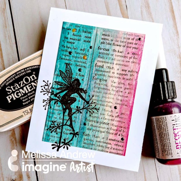 Creating an irRESISTible Background with StazOn Pigment ink for Lavinia Stamps