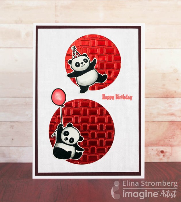 See How to Make a Happy Birthday Panda Card with Rinea Foil