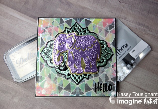 See How to Make a Beautiful Purple Elephant Greeting Card with Rinea Foil 