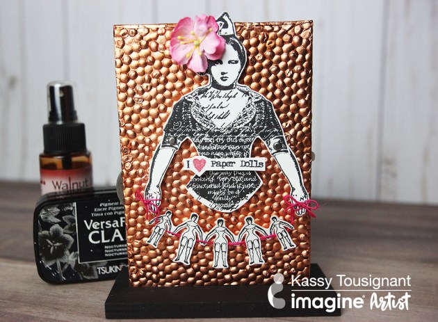 See How to Make a Mixed Media Project with Rinea Foil and VersaFine Clair