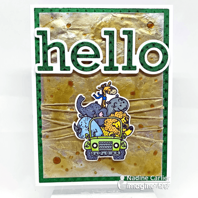 Animal Hello Card by Nadine Carlier IC