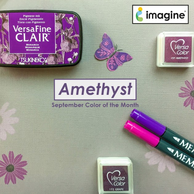 Imagine Crafts's color of the month for September 2019 is the deep purple color Amethyst.