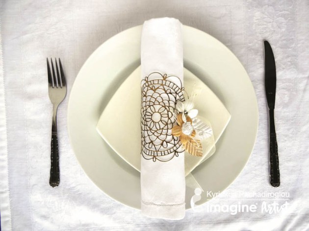 Learn How to Make a Napkin Ring from a Waffle Flower Dolly Die-cut