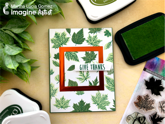 See How to Double Stamp to Create a "Give Thanks" Card
