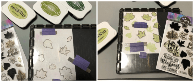 Bamboo Leaves and Cottage Ivy Memento colors inkpads