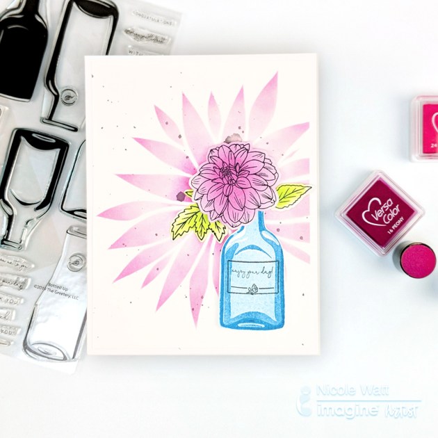 Versacolor ink to make a card