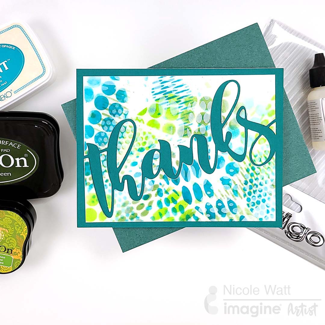 Create Crazy Depth in One Layer Thank You Card with Vertigo and StazOn