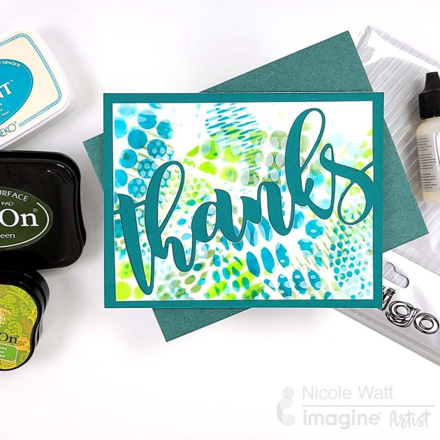 Create Crazy Depth in One Layer Thank You Card with Vertigo and StazOn